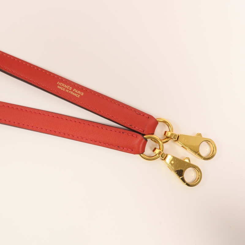 HERMES Swift皮革Bolide 27金扣手挽肩背兩用袋Rouge de Coeur-8