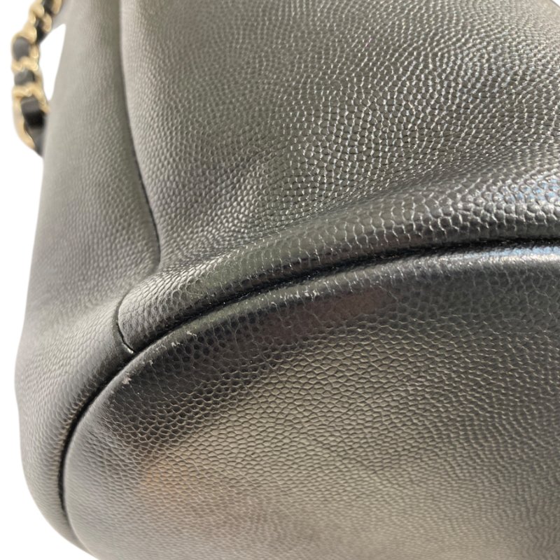 CHANEL 香奈兒 AS1045 皮革 鉚釘水桶包 黑色-7