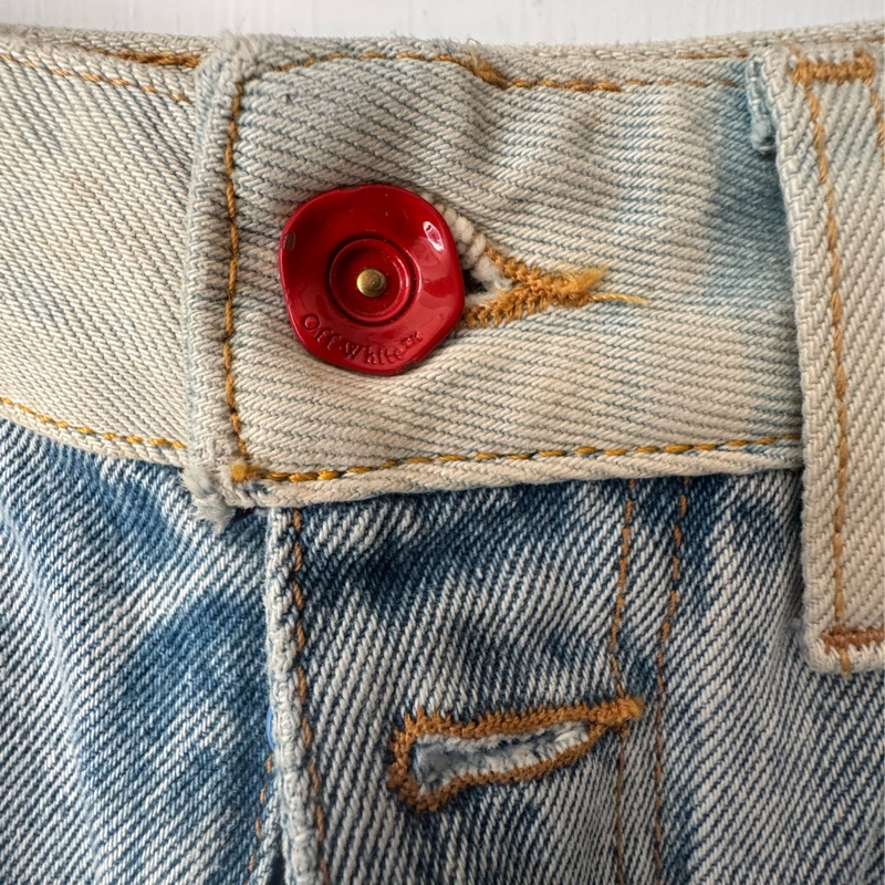 off white淺色牛仔褲28號👖-3