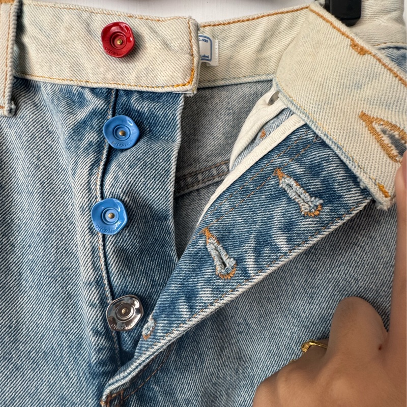 off white淺色牛仔褲28號👖-10