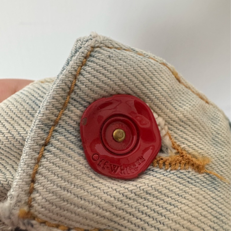 off white淺色牛仔褲28號👖-17