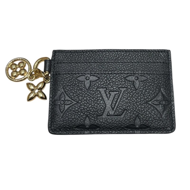 LOUIS VUITTON 路易威登 M82132 LV CHARMS 卡夾 老花壓紋皮革 黑色 金-0