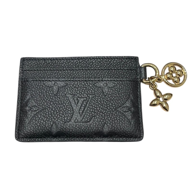 LOUIS VUITTON 路易威登 M82132 LV CHARMS 卡夾 老花壓紋皮革 黑色 金-1