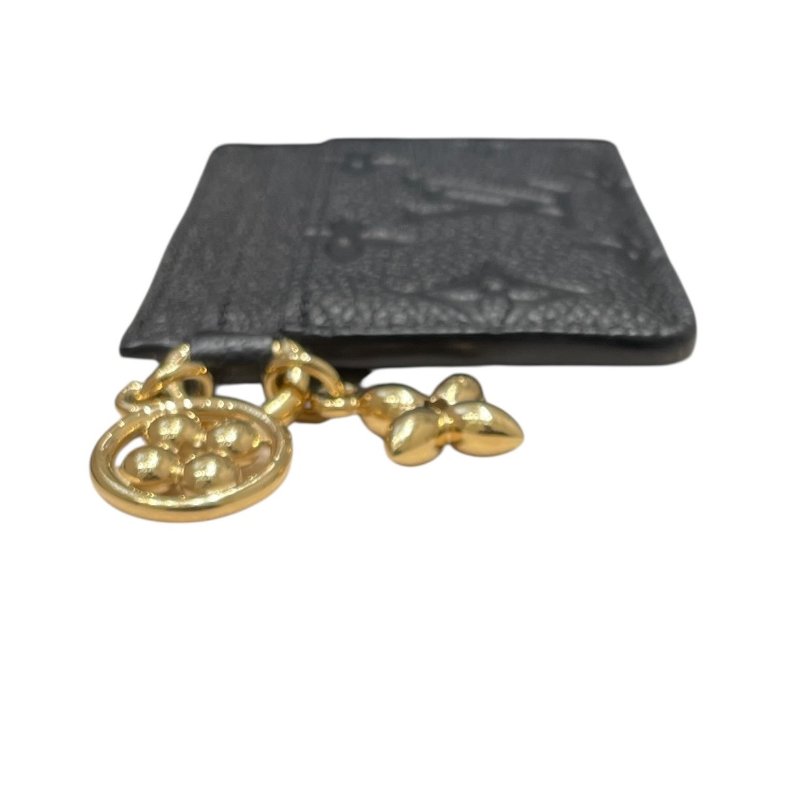 LOUIS VUITTON 路易威登 M82132 LV CHARMS 卡夾 老花壓紋皮革 黑色 金-2