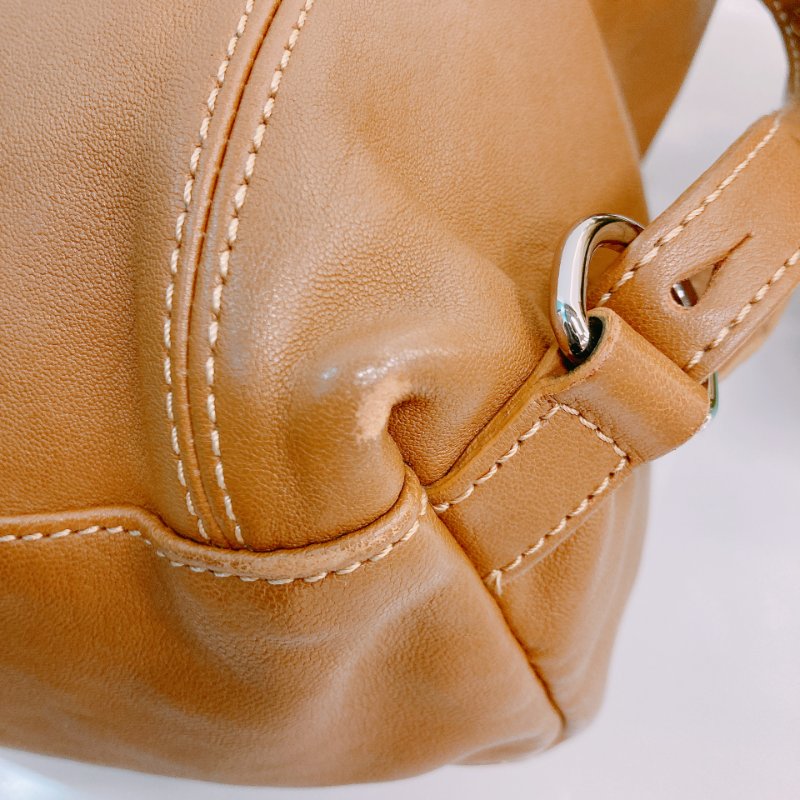 MS0574 Longchamp 瓏驤 餃子 背包 書包 牛皮 棕色 銀扣 Le Pliage Cuir XS MINI Leather Backpack Brown x PHW-7