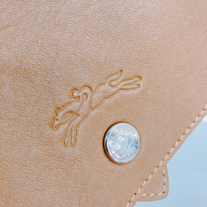 MS0574 Longchamp 瓏驤 餃子 背包 書包 牛皮 棕色 銀扣 Le Pliage Cuir XS MINI Leather Backpack Brown x PHW-11