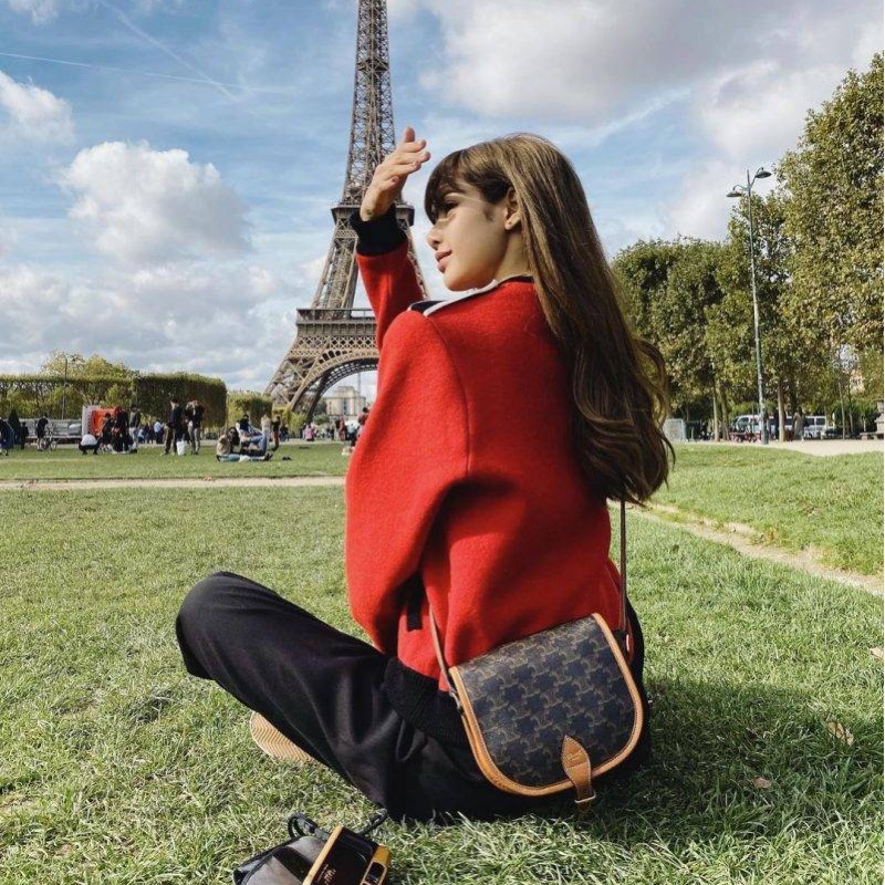 CELINE Triomphe Folco 啡色馬鞍包-1