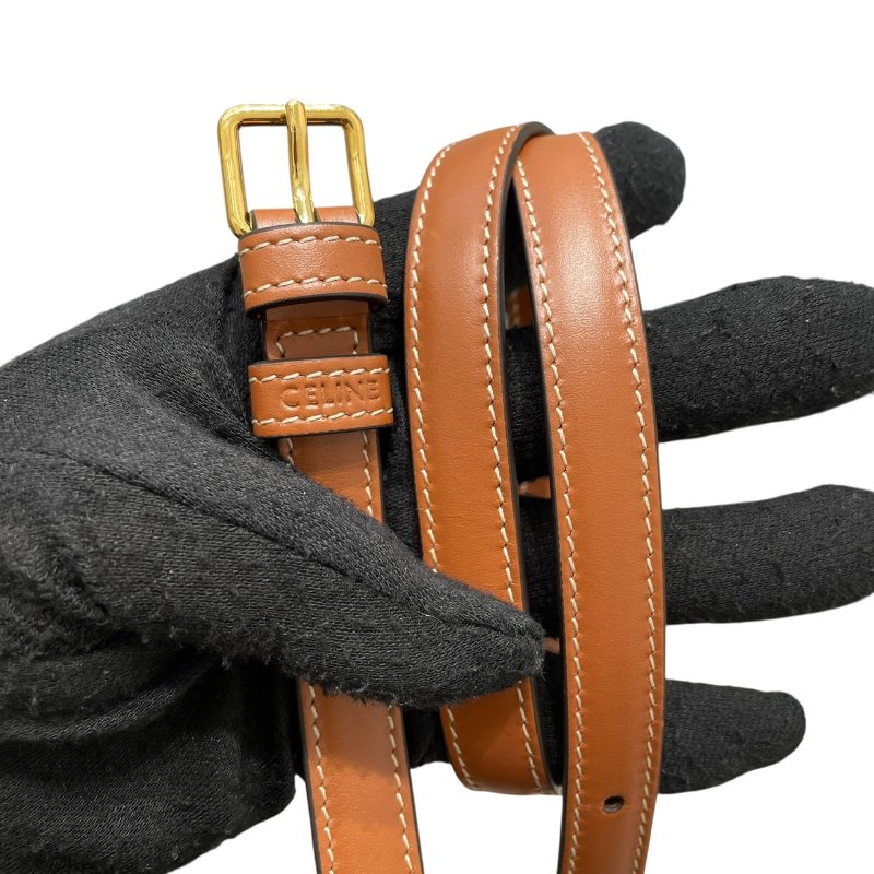 CELINE 思琳 TRIOMPHE BESACE 凱旋門迷你肩背包 PVC帆布 老花 棕色 金釦-15