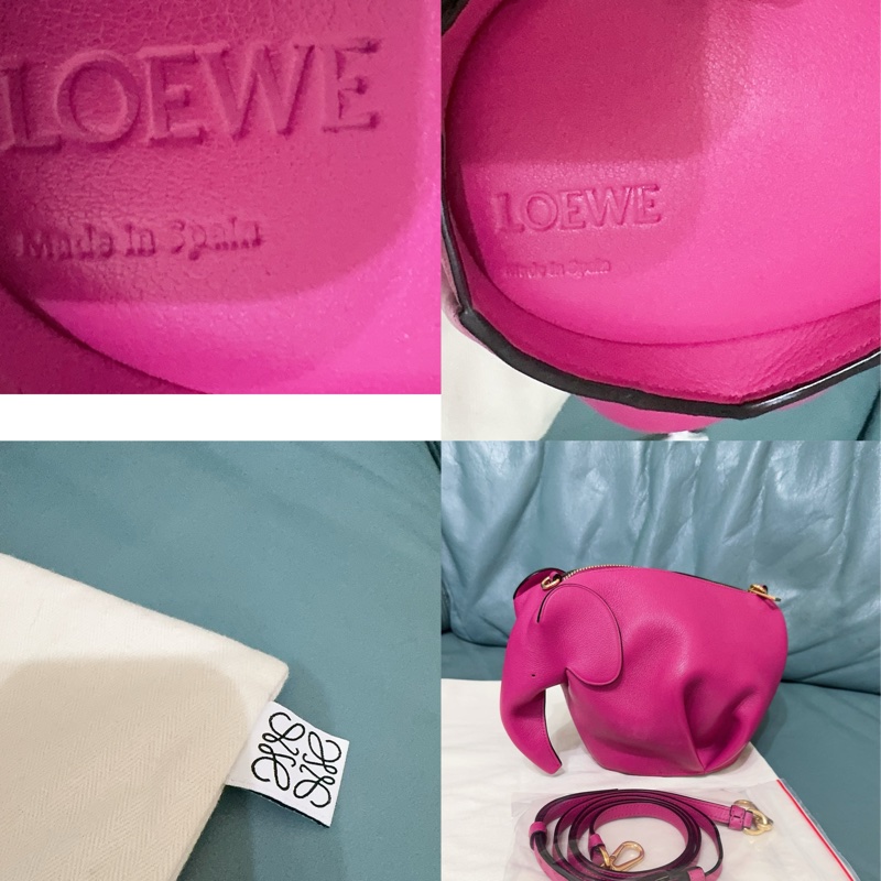 全新LOEWE 經典Elephant 斜背小包-4