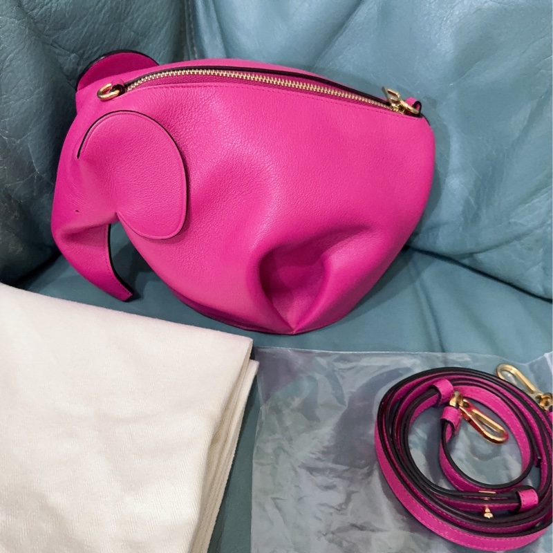 全新LOEWE 經典Elephant 斜背小包-12