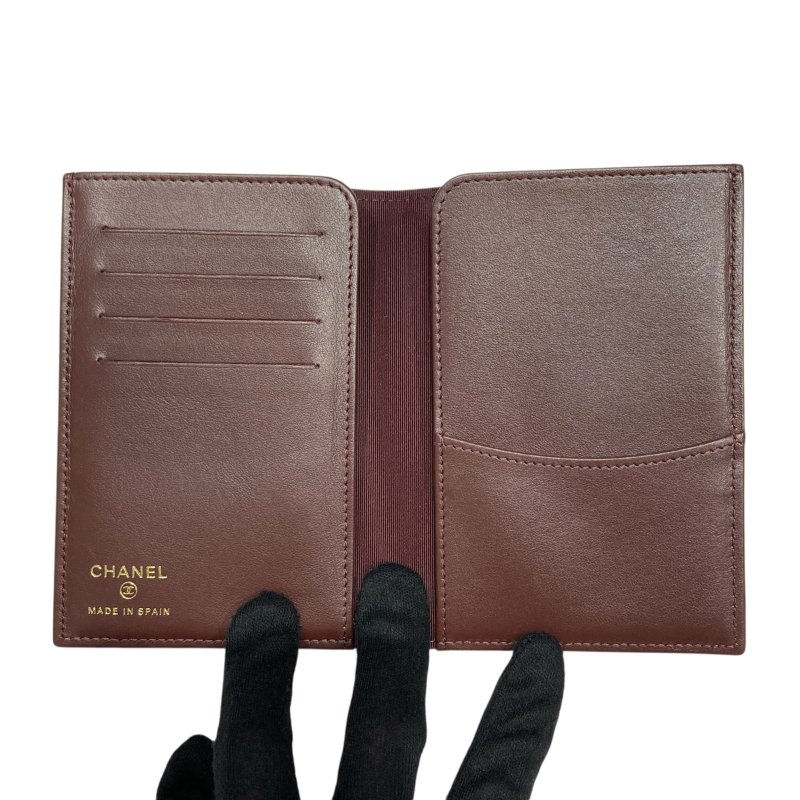 CHANEL 香奈兒 護照夾 荔枝紋牛皮-6