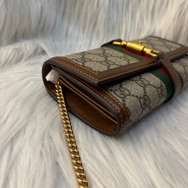 Gucci Jackie1961老花皮夾鍊包-2