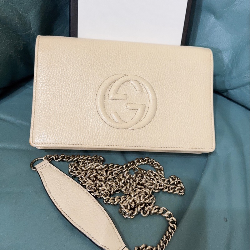 Gucci soho米白色WOC包-18