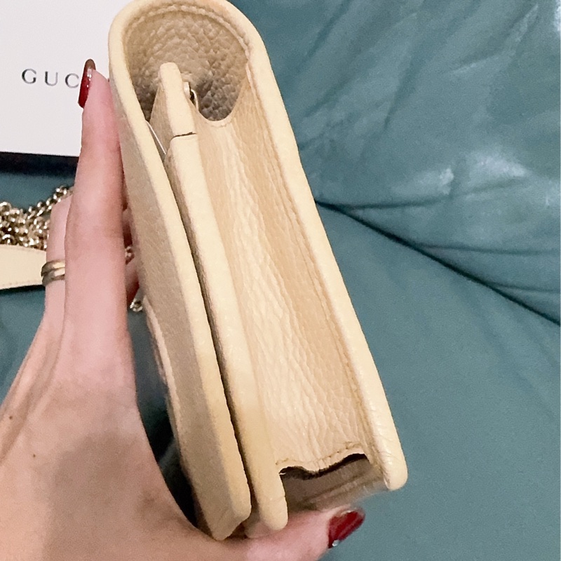 Gucci soho米白色WOC包-26