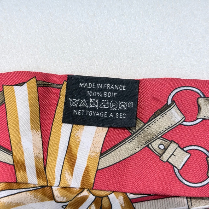 Hermes Jumping Twilly 紅色馬鞍釦絲巾XB713-13