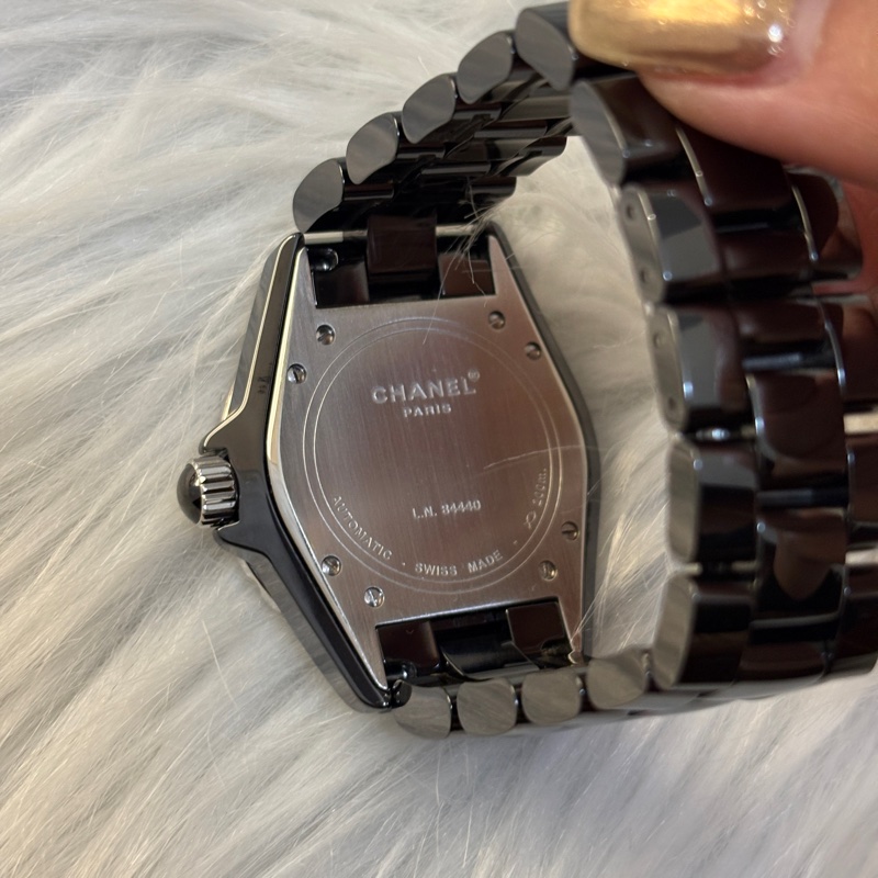 Chanel J12黑陶瓷12點鑽38mm腕錶-5