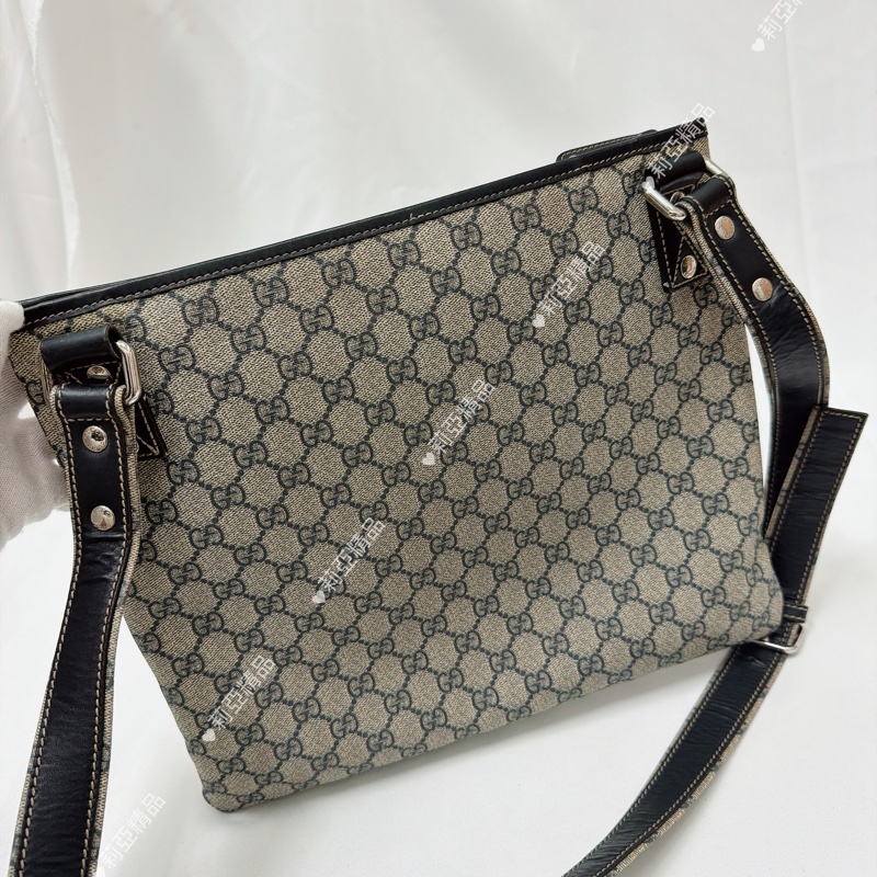莉亞精品♡ Gucci 老花斜背包 二手美包-3