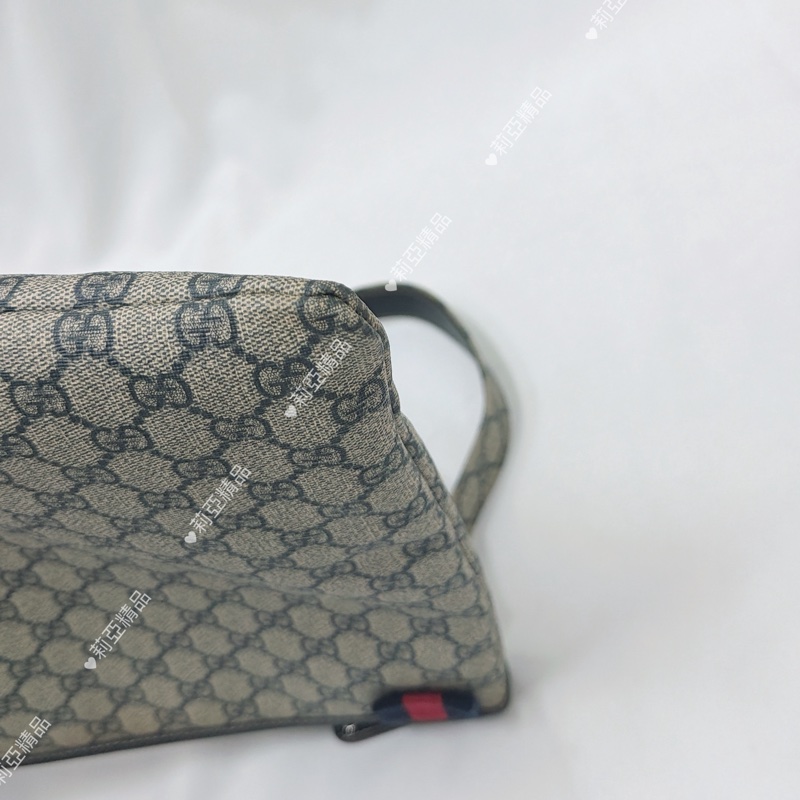 莉亞精品♡ Gucci 老花斜背包 二手美包-9