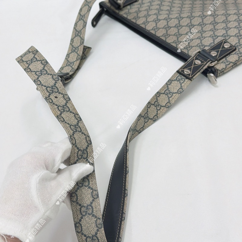 莉亞精品♡ Gucci 老花斜背包 二手美包-12