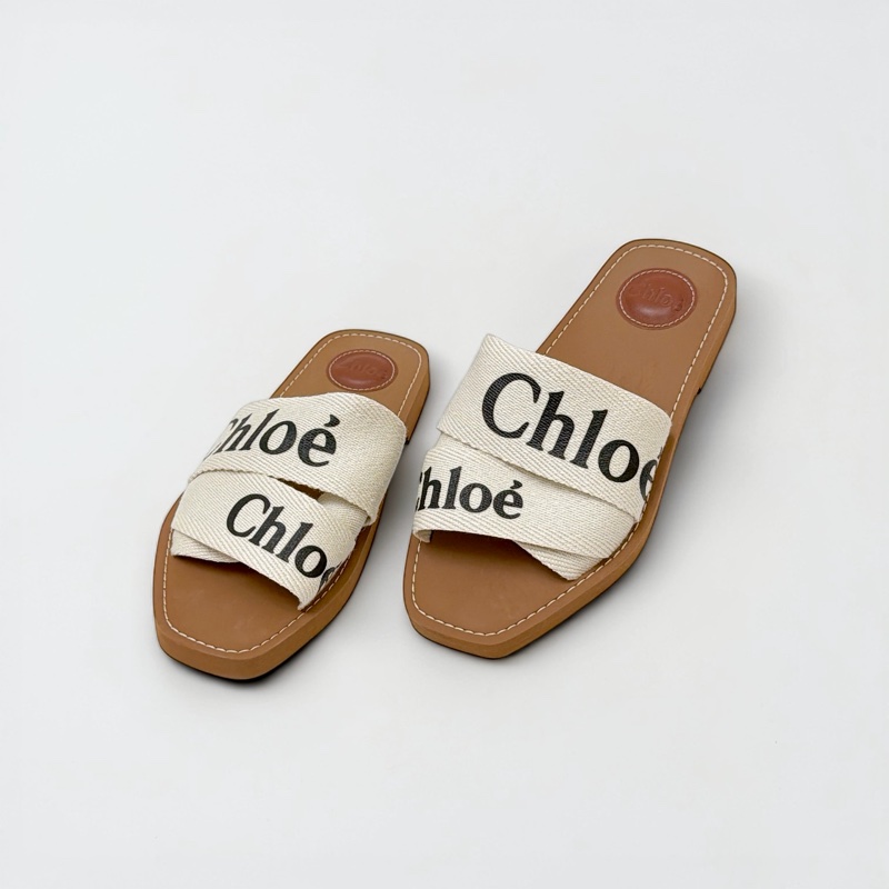莉亞精品♡ Chloe 平底拖鞋#37 二手美鞋-0