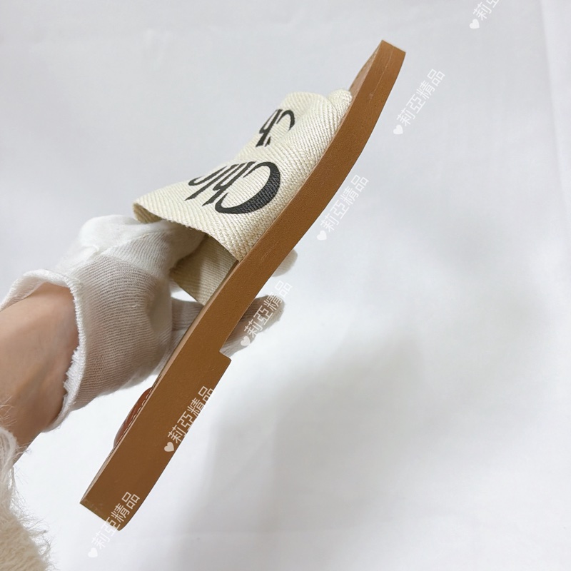 莉亞精品♡ Chloe 平底拖鞋#37 二手美鞋-5