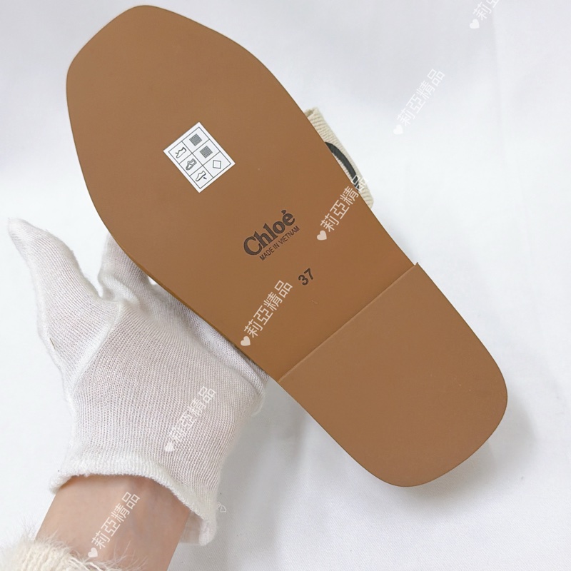 莉亞精品♡ Chloe 平底拖鞋#37 二手美鞋-7