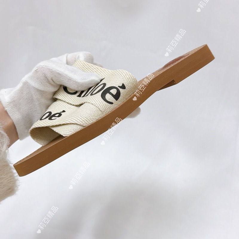 莉亞精品♡ Chloe 平底拖鞋#37 二手美鞋-9