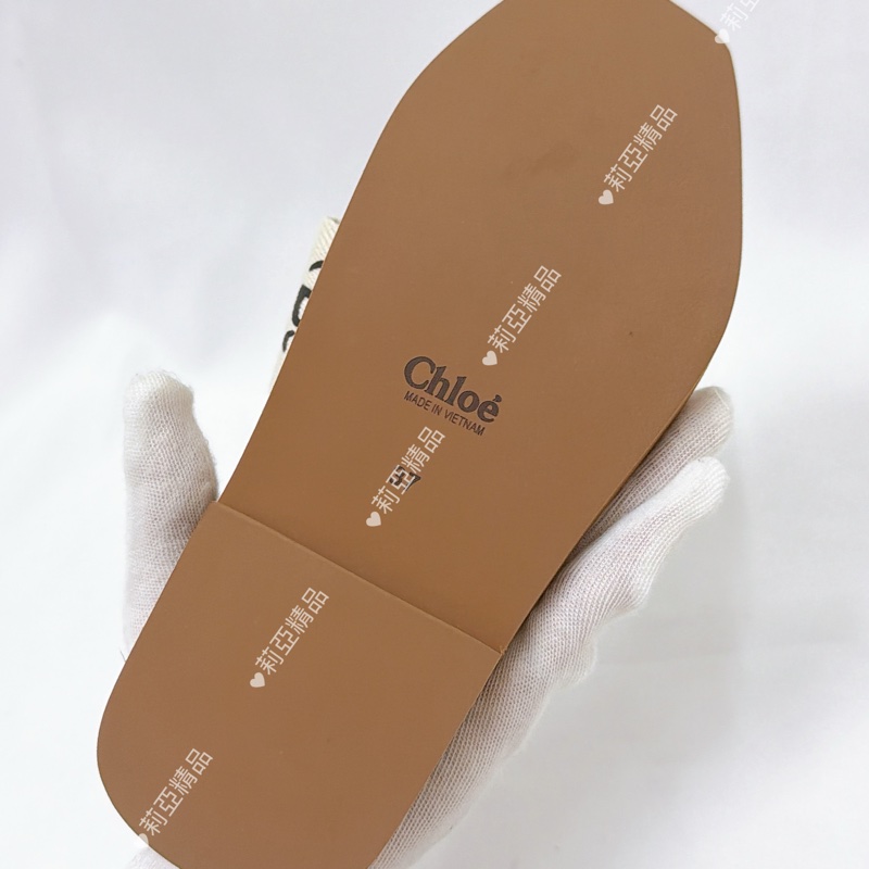 莉亞精品♡ Chloe 平底拖鞋#37 二手美鞋-10