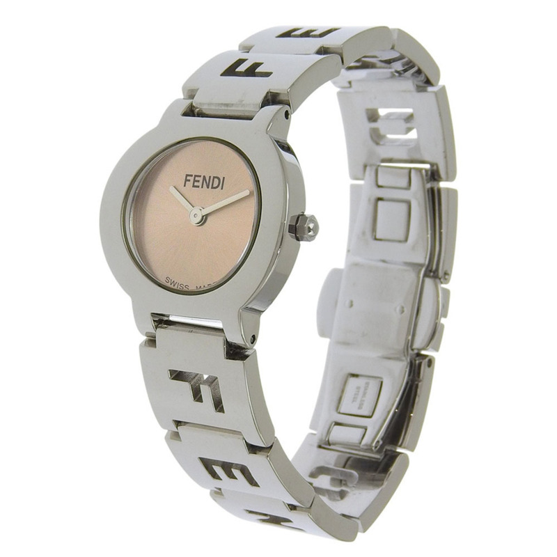 Fendi Olologi 女士腕錶,3050L 不鏽鋼錶殼,青銅石英機芯,指針式顯示,香檳金錶盤-1