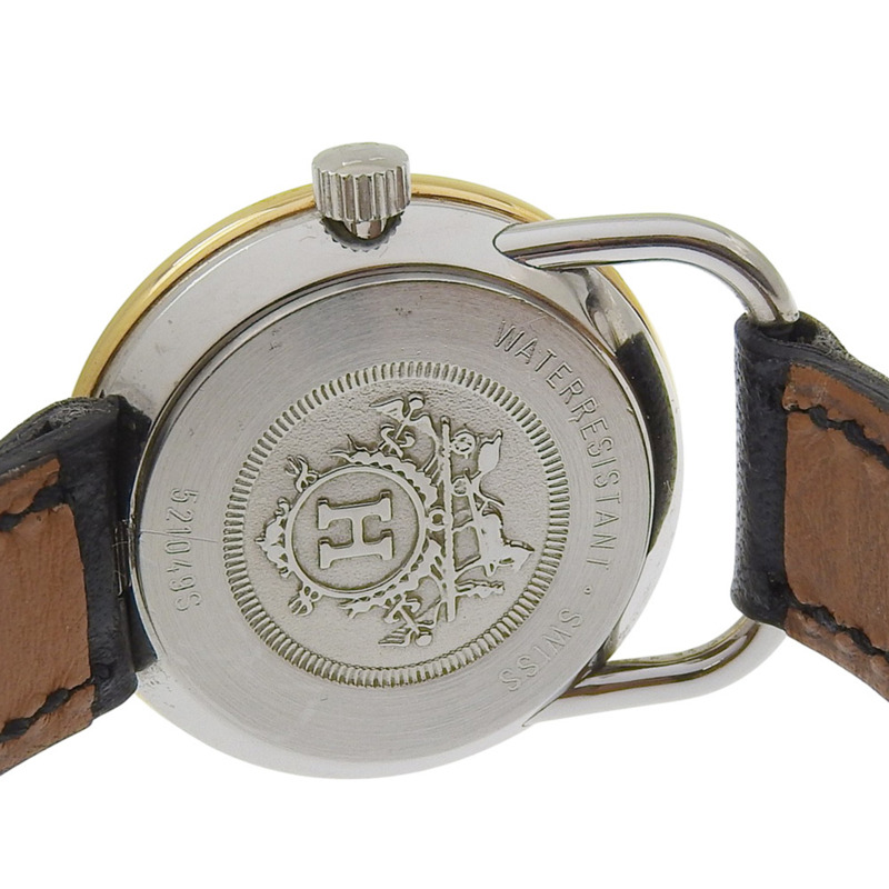 愛馬仕 Arceau 女士腕錶,不鏽鋼和皮革錶殼,石英機芯,指針式顯示,白色錶盤-4