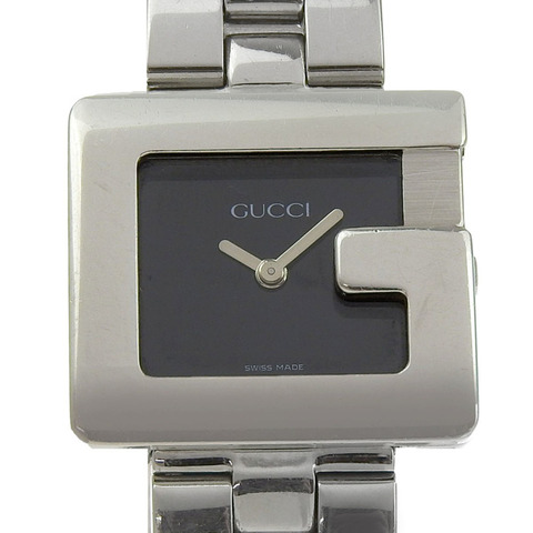 Gucci G Watch 3600L 不鏽鋼石英模擬顯示黑色錶盤女錶