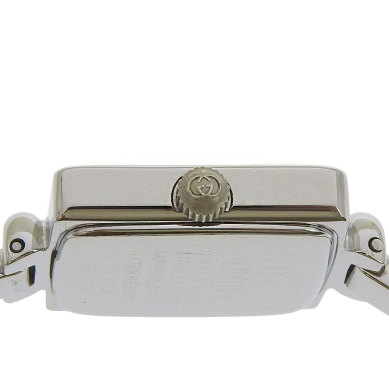 Gucci 女士 1900L 不鏽鋼石英模擬腕錶,黑色錶盤-6