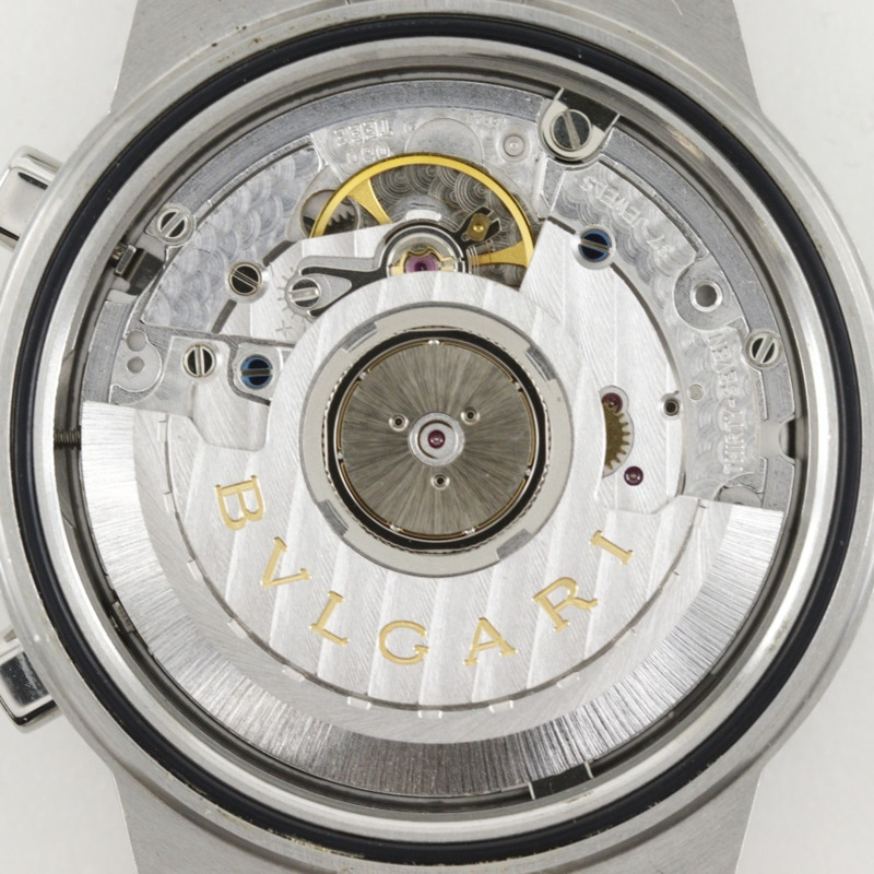 寶格麗 Diagono 運動腕錶 CH35S 不鏽鋼黑色自動計時錶盤男士腕錶-3