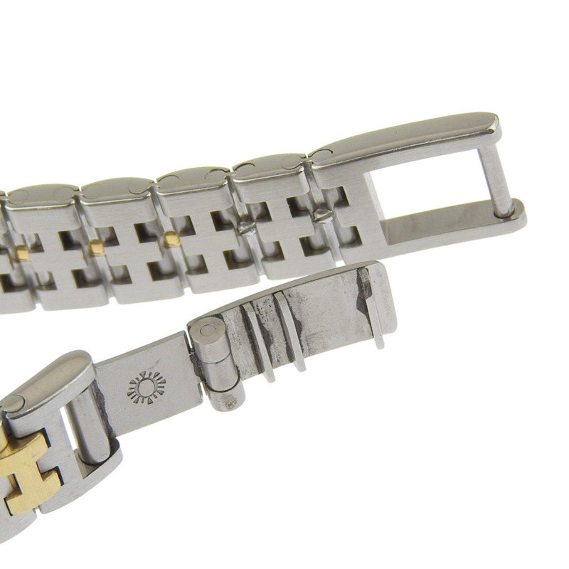 愛馬仕 SE4.220 系列女士不鏽鋼石英模擬顯示白色錶盤腕錶-6