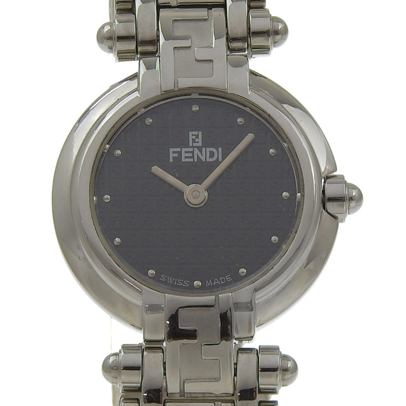 Fendi Olologi 女士腕錶,750L 不鏽鋼錶殼,石英機芯,指針式顯示,黑色錶盤-0
