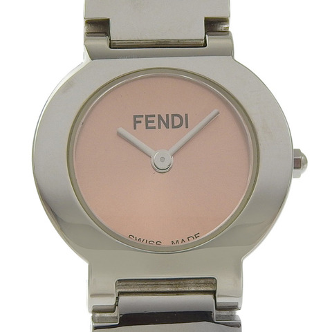 Fendi Olologi 女士腕錶，3050L 不鏽鋼錶殼，石英機芯，指針式顯示，橘色錶盤