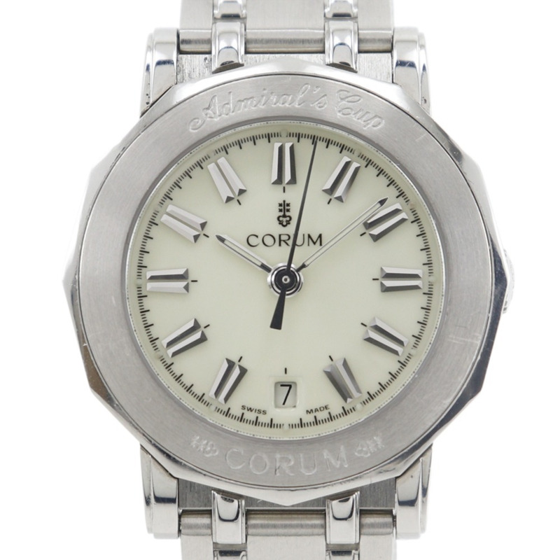 崑崙海軍上將杯腕錶,39.130.20.V585,不鏽鋼錶殼,石英機芯,指針式顯示,象牙色錶盤,女士款-0