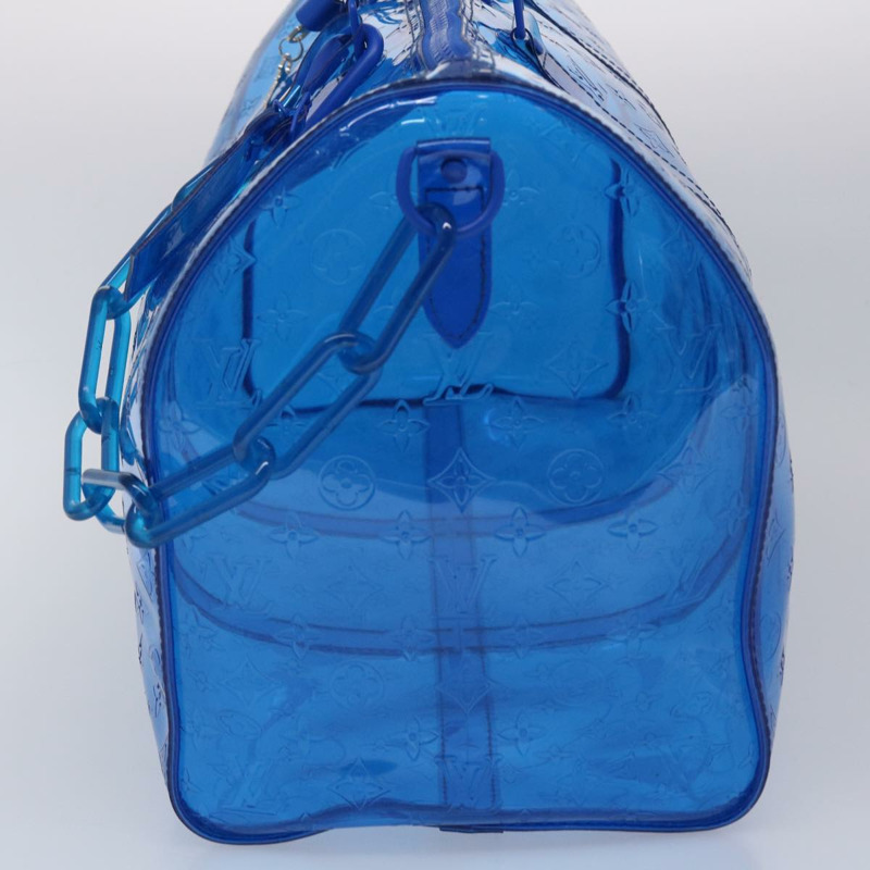 【日本直送】路易威登 Monogram Vinyl Keepall Bandouliere 50 旅行包 藍色 M53272 正品 46351SM-2