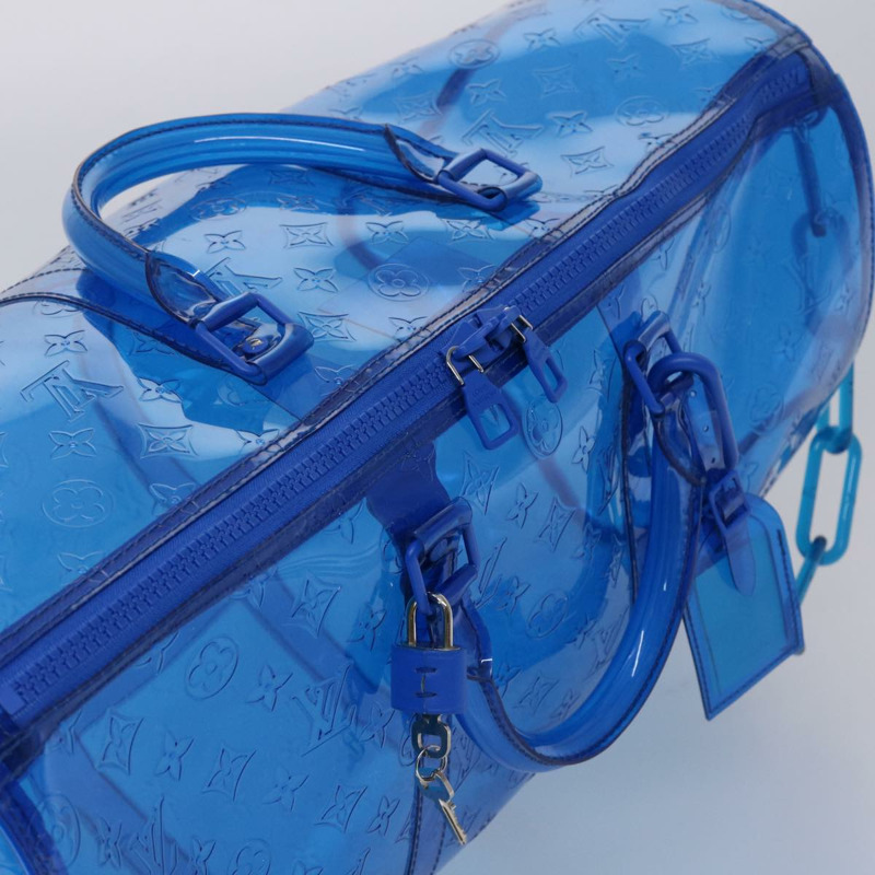 【日本直送】路易威登 Monogram Vinyl Keepall Bandouliere 50 旅行包 藍色 M53272 正品 46351SM-5