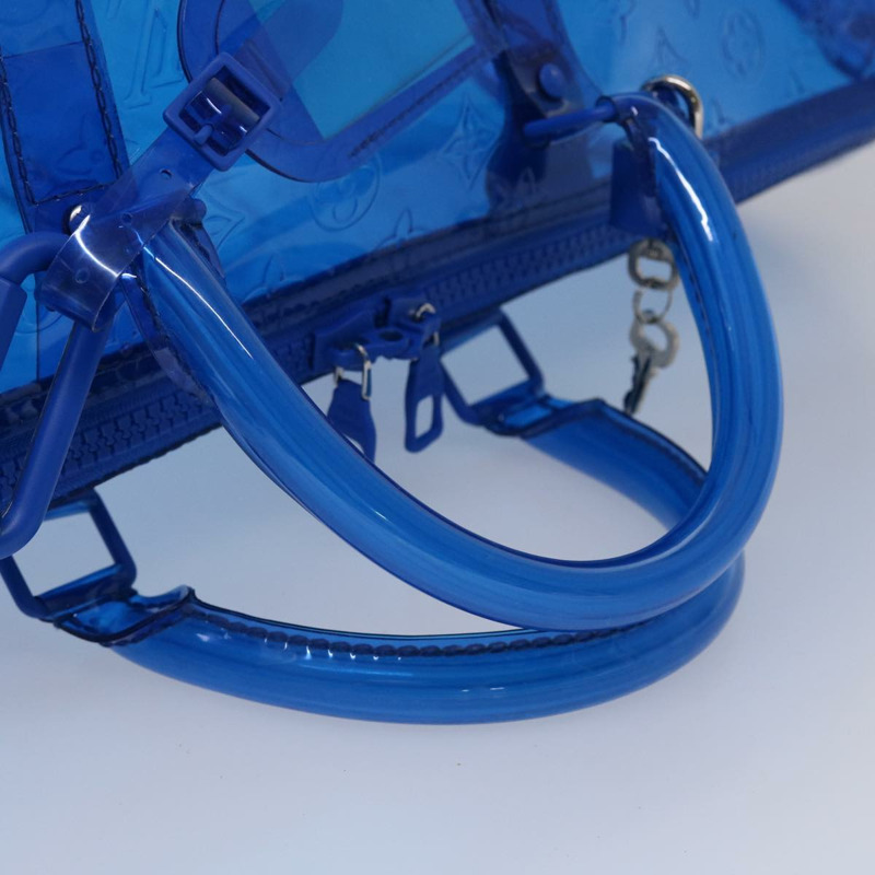 【日本直送】路易威登 Monogram Vinyl Keepall Bandouliere 50 旅行包 藍色 M53272 正品 46351SM-6