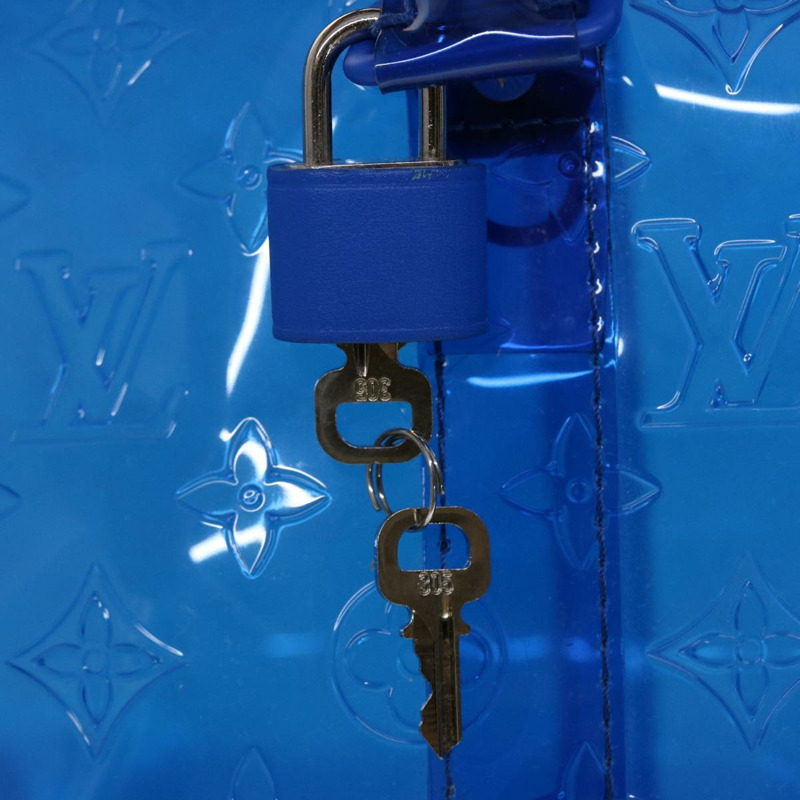 【日本直送】路易威登 Monogram Vinyl Keepall Bandouliere 50 旅行包 藍色 M53272 正品 46351SM-19