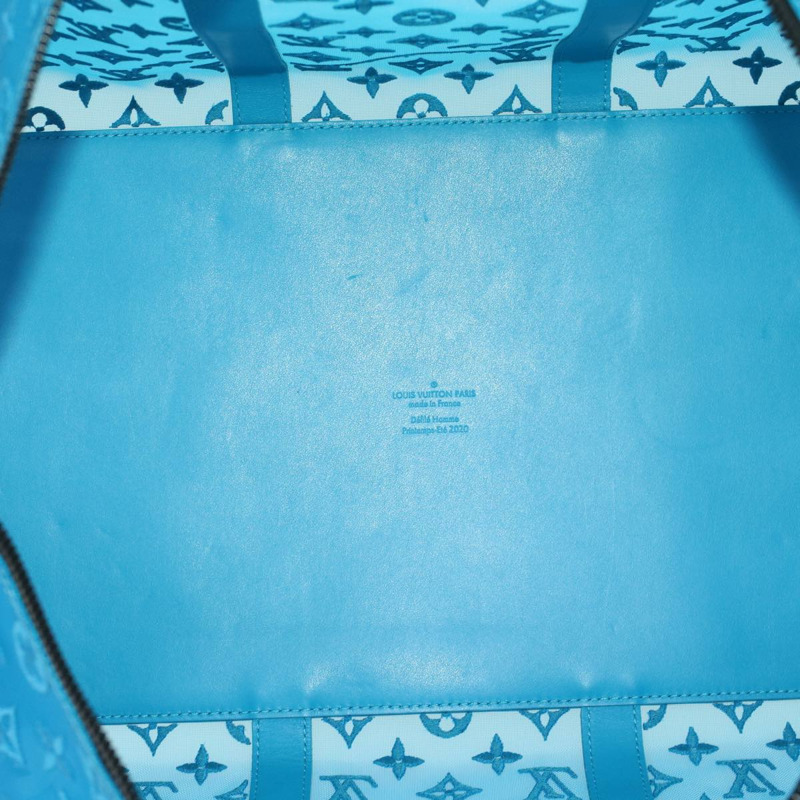 【日本直送】路易威登 Monogram Mesh Keepall Triangle 50 旅行袋 藍色 M45048 LV Auth 46405SAM-9