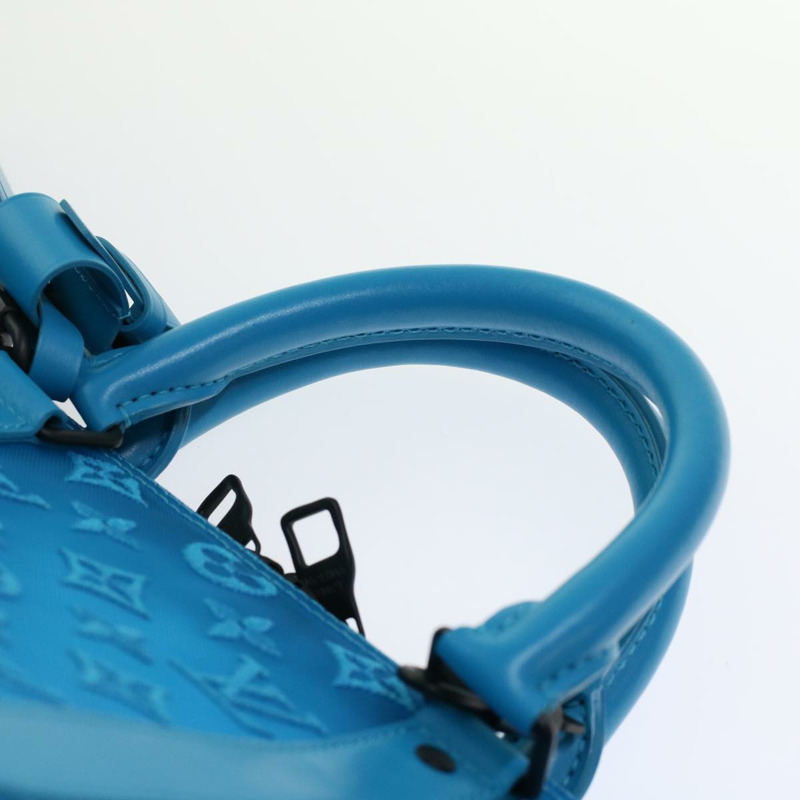 【日本直送】路易威登 Monogram Mesh Keepall Triangle 50 旅行袋 藍色 M45048 LV Auth 46405SAM-13