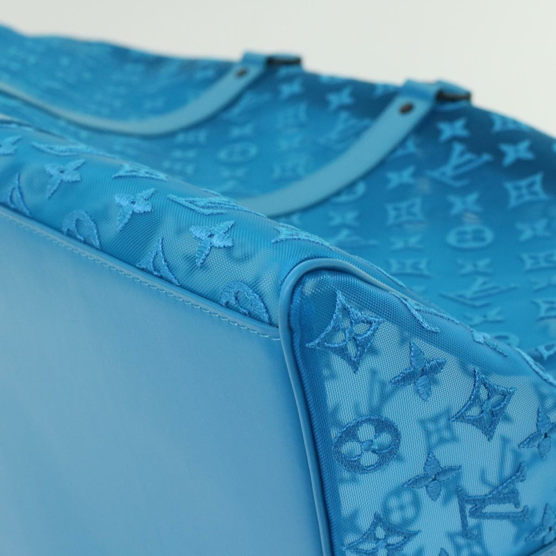 【日本直送】路易威登 Monogram Mesh Keepall Triangle 50 旅行袋 藍色 M45048 LV Auth 46405SAM-15