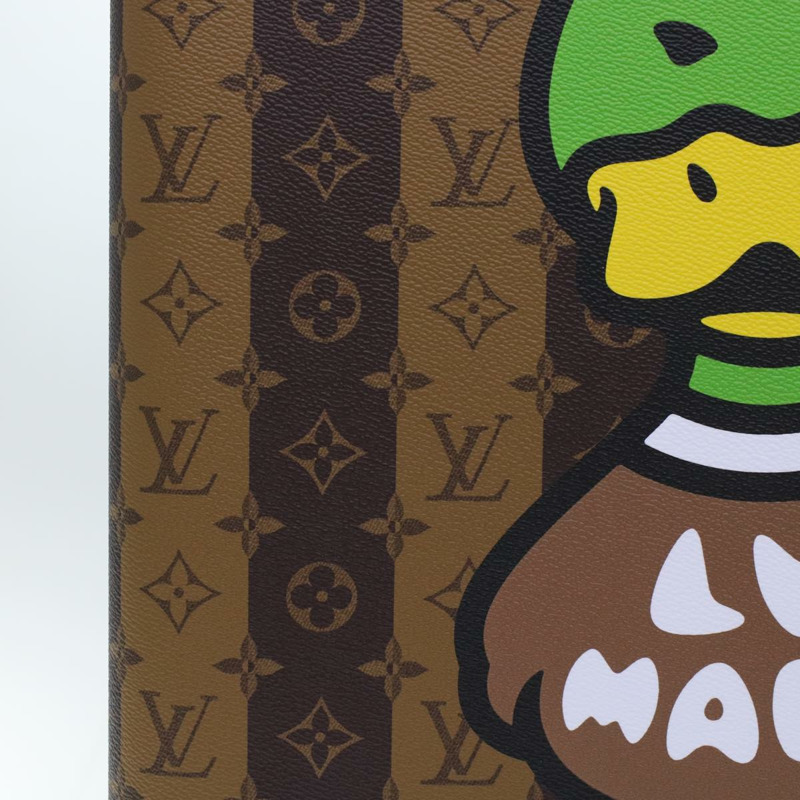 【日本直送】路易威登 Monogram Stripe HUMAN MADE Horizon 55 手提箱 M20481 Auth 48828SM-53