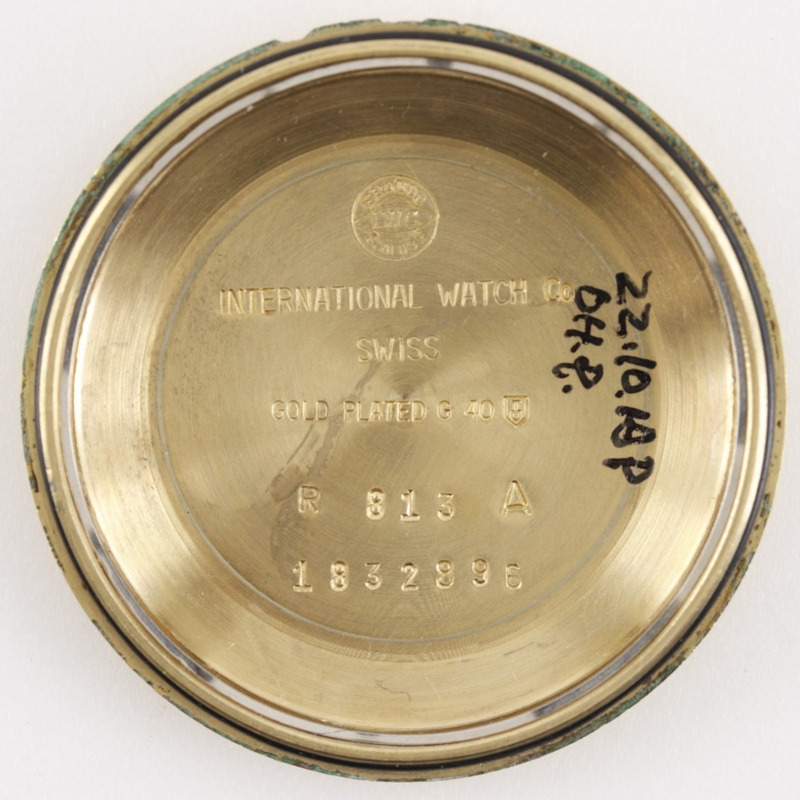 國際鐘錶公司 IWC 8541 型男士自動腕錶,鍍金模擬顯示,金色錶盤-4