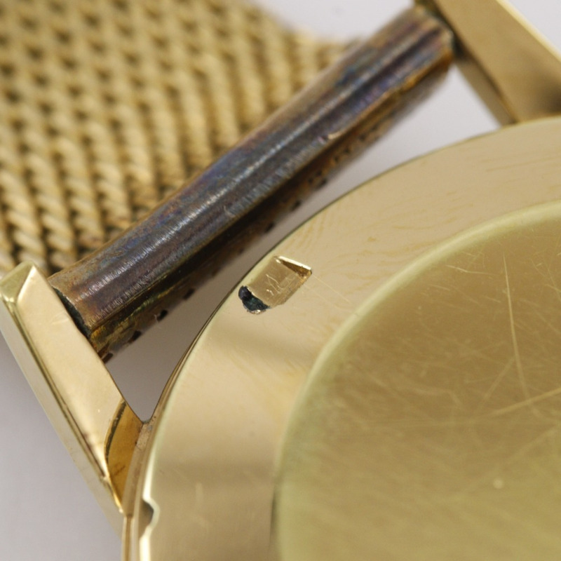 國際鐘錶公司 IWC 8541 型男士自動腕錶,鍍金模擬顯示,金色錶盤-10