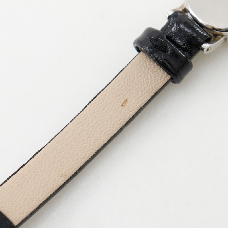 歐米茄古董腕錶,Cal. 481機芯,鉑金材質,鑲鑽,壓紋皮革錶帶,手動上鍊,指針式顯示,白色錶盤,女士款-9