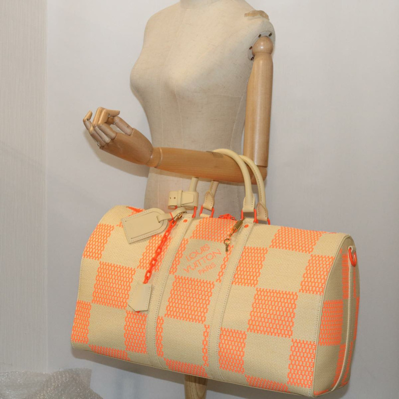 【日本直送】路易威登 Damier Giant Keepall Bandouliere 50 旅行包 米色 M57419 正品 59673SM-30
