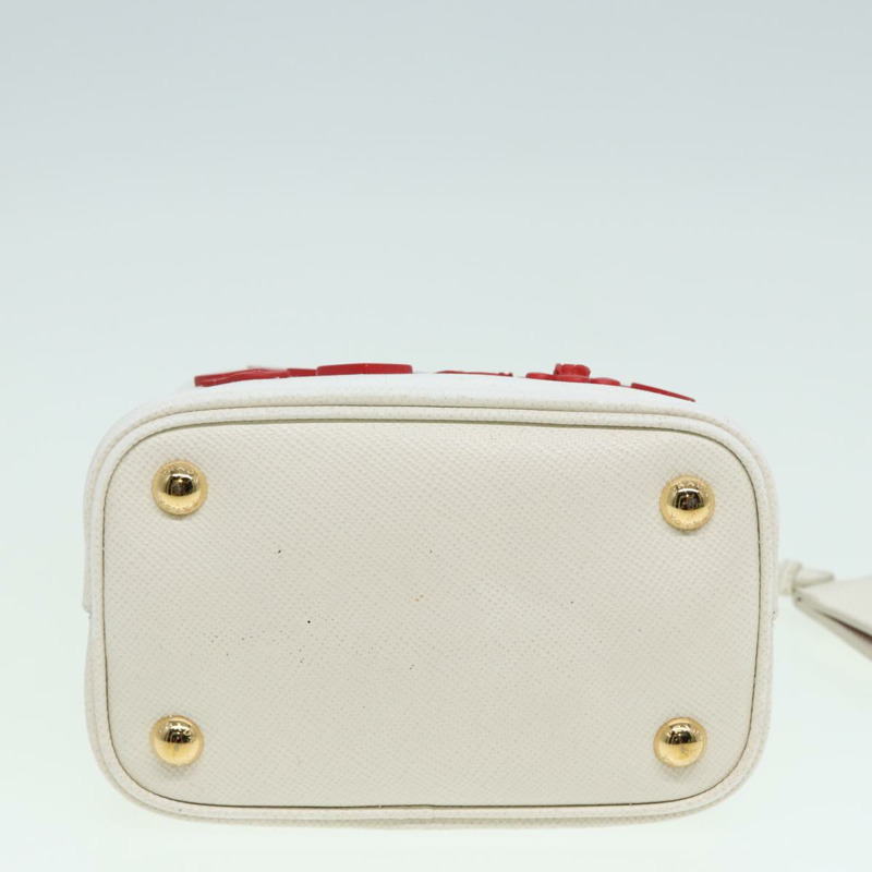 【日本直送】PRADA 手提包 Safiano 皮革 2way 白色 Auth 83161A-4